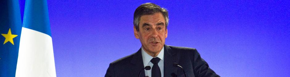 Fillon, este viernes durante un acto en Cournon-d'Auvergne, en el centro de Francia