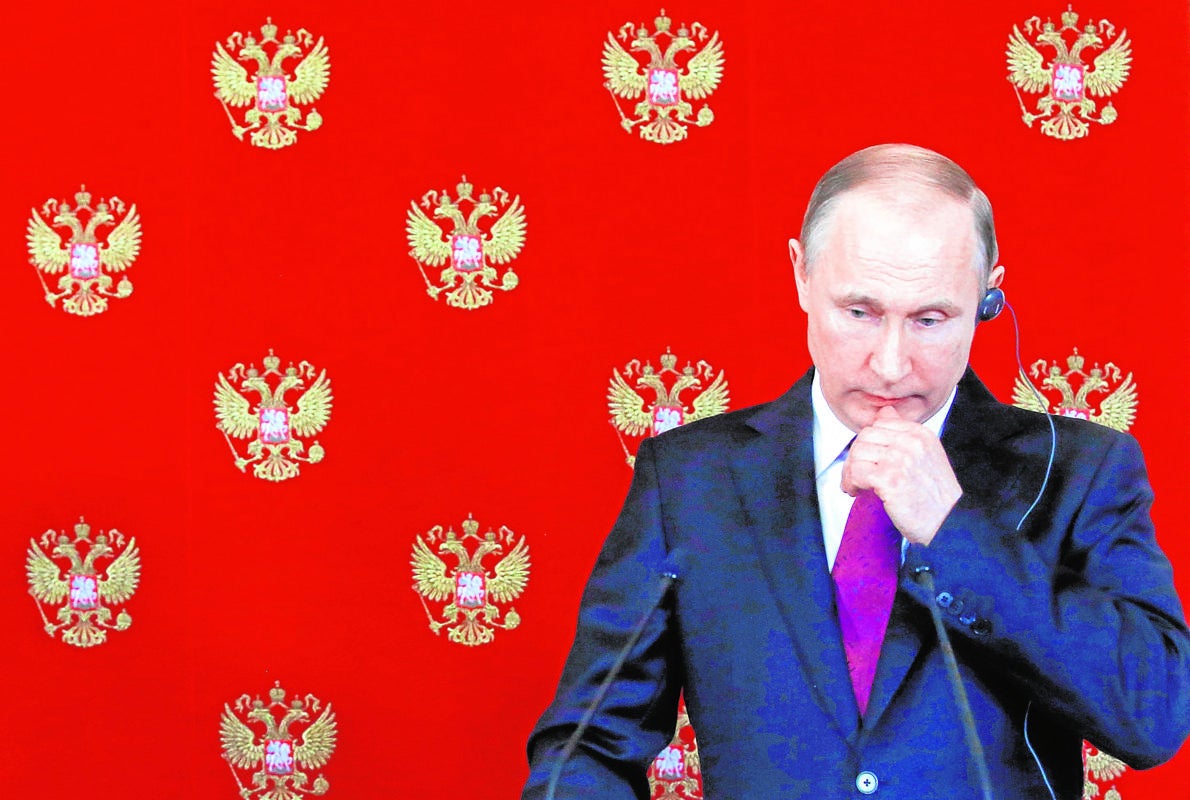 Vladímir Putin, durante una conferencia de prensa hoy en el Kremlin