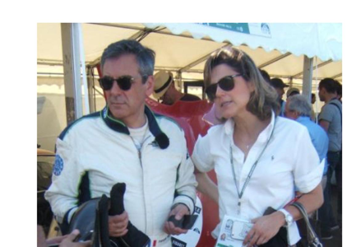 François Fillon y Caroline Morand, en Le Mans en 2016