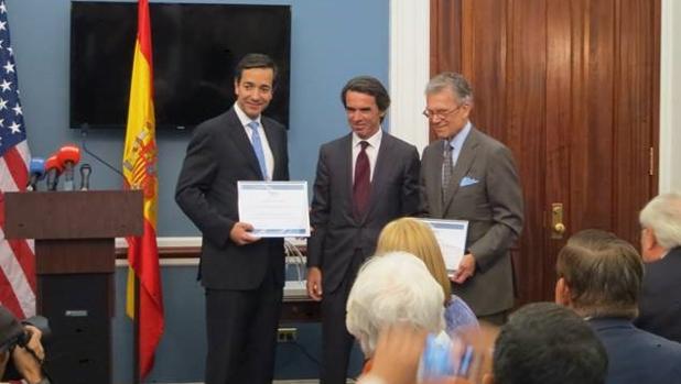 Aznar, durante el acto de entrega de premios de FAES en el Capitolio