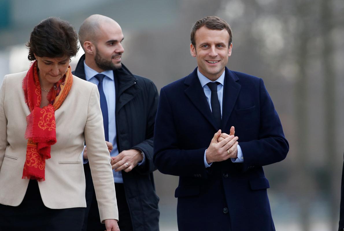 Macron tras su reunión con Ángela Merkel el pasado mes de marzo