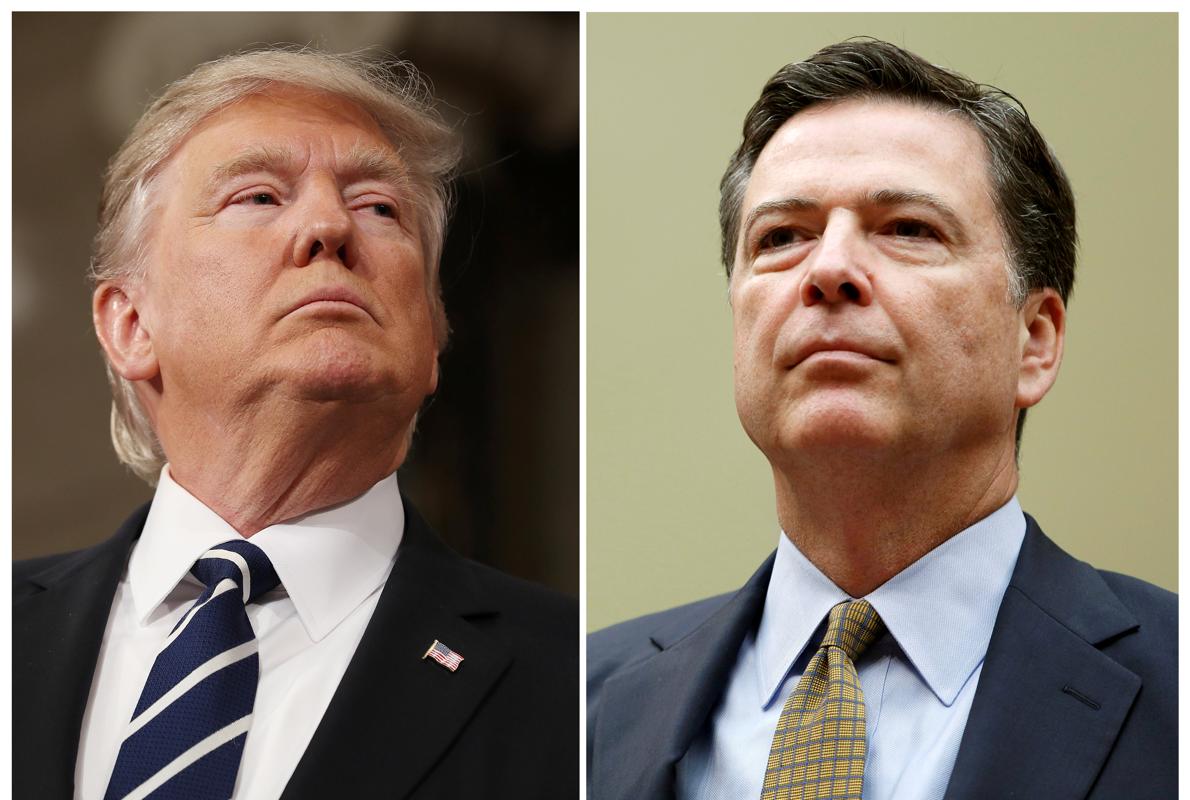 Donald Trump y el ya exdirector del FBI, James Comey