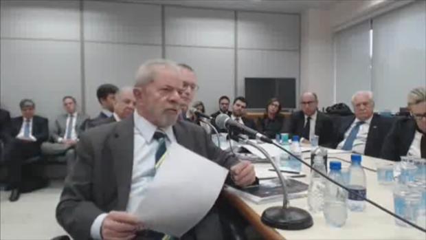 Captura del video cedido por la Justicia Federal de Brasil, del expresidente Lula da Silva