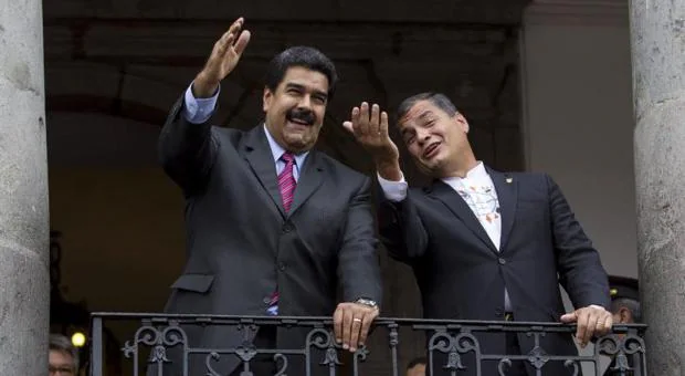 Rafael Correa y Nicolás Maduro, en el Palacio de Gobierno de Quito, en septiembre de 2015