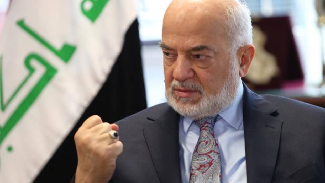 El ministro de Asuntos Exteriores iraquí, Ibrahim Al-Jaafari, durante la entrevista