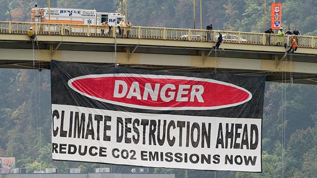 Protesta contra el cambio climático en Pittsburgh