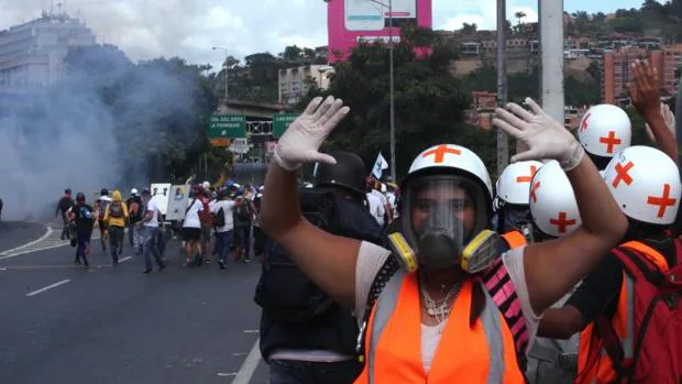 Imagen de una de las las protestas en Venezuela