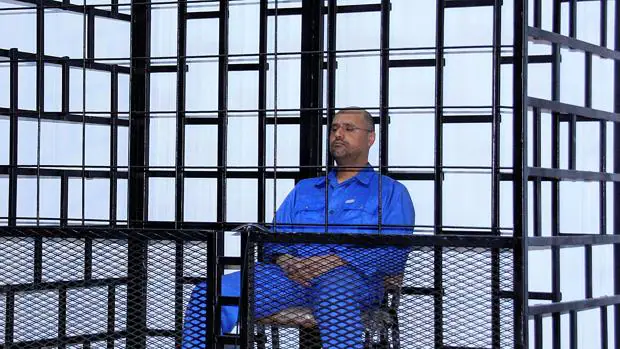 Saif al Islam durante un juicio en 2014