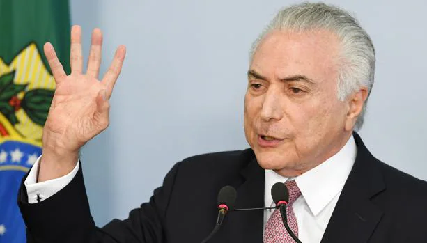 Michel Temer rechaza las acusaciones de soborno en el Palacio de Planalto de Brasilia
