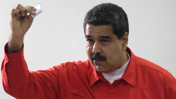 Nicolás Maduro, durante la votación para la Asamblea Constituyente en Venezuela