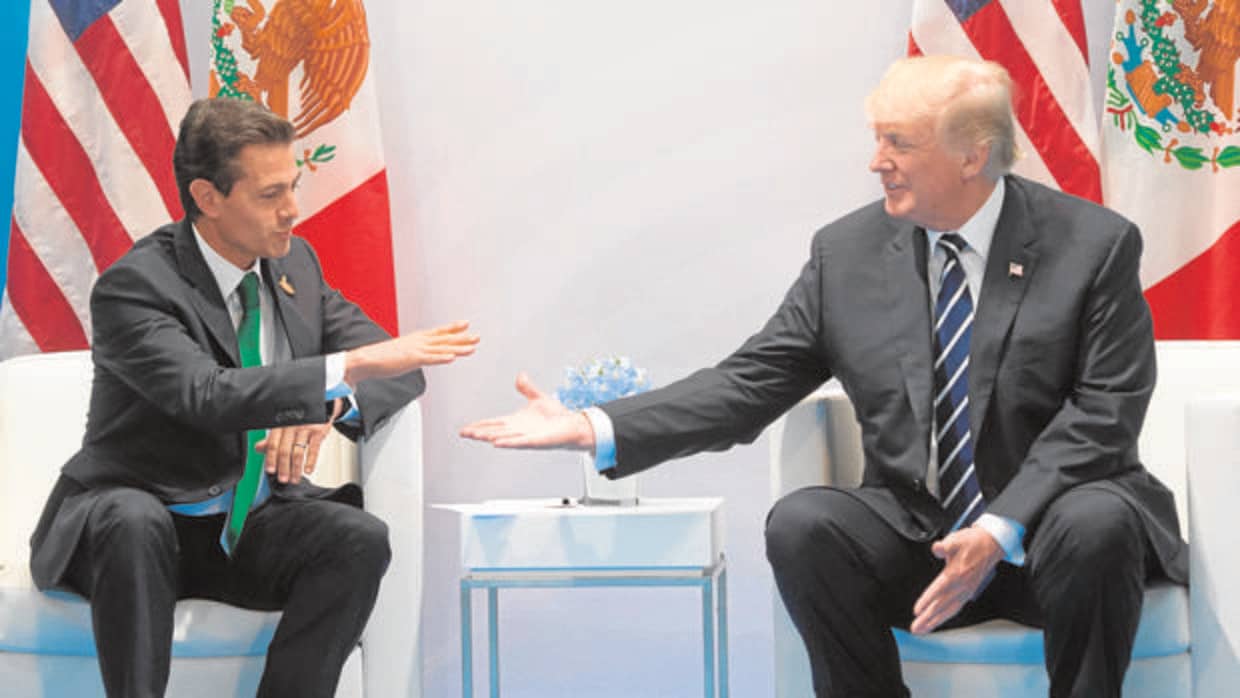 Los presidentes Peña Nieto y Trump, en el G-20