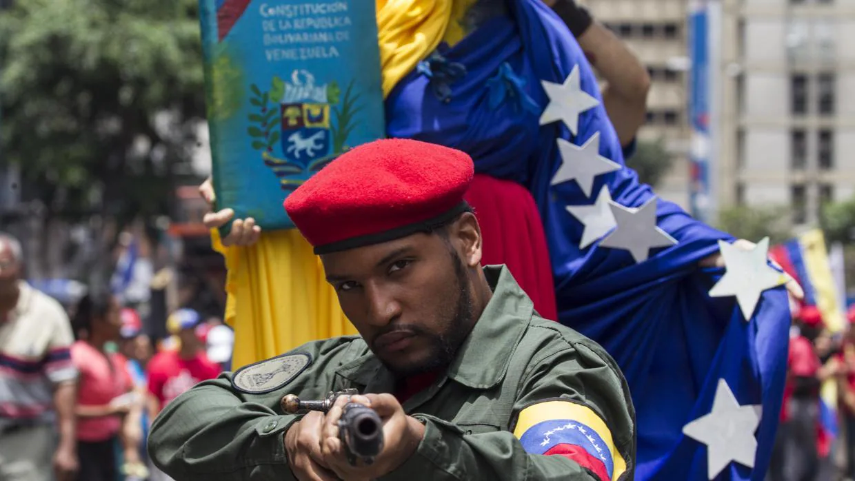 Imagen del pasado día 14 en una manifestación a favor del Gobierno de Maduro