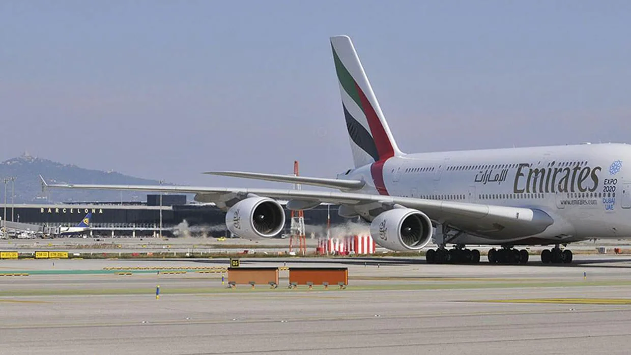 Un avión de Emirates comoel que pretendían hacer estallar