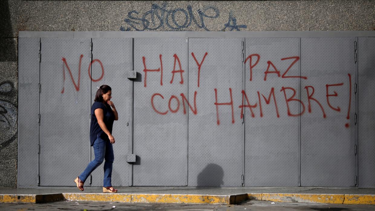 Pintada aparecida durante una huelga contra el Gobierno de Nicolás Maduro, en Caracas