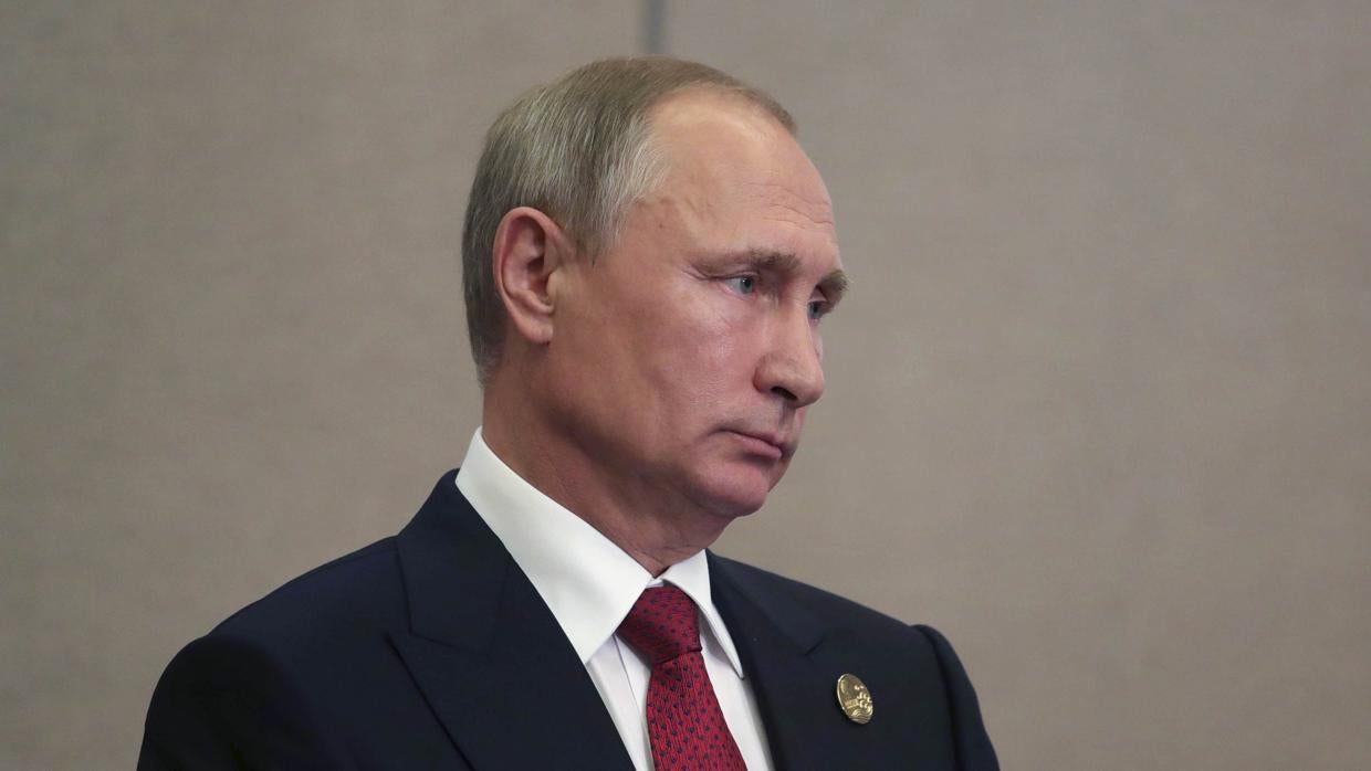 Vladimir Putin, durante la rueda de prensa tras la cumbre de los Brics