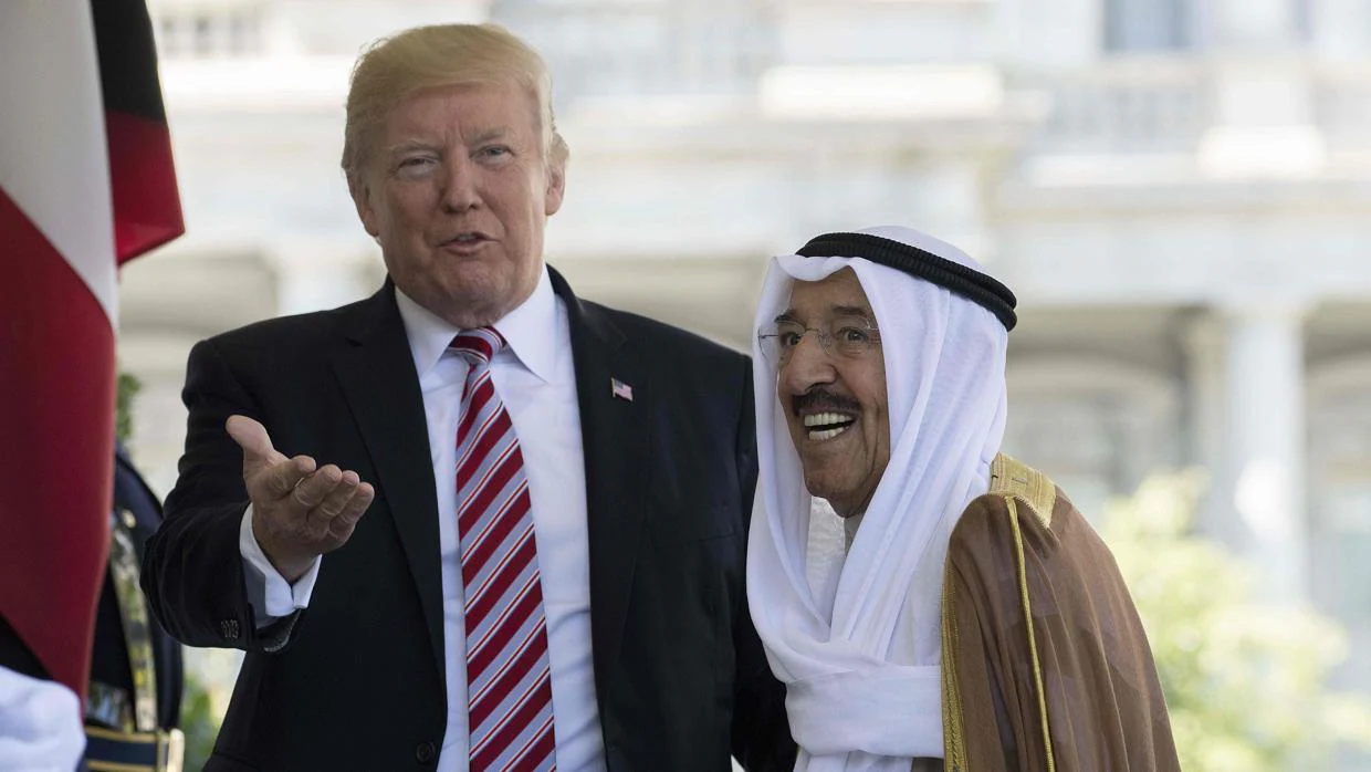 Donald Trump recibe en la Casa Blanca al emir de Kuwait, Sheikh Sabah al-Ahmad Al-Sabah