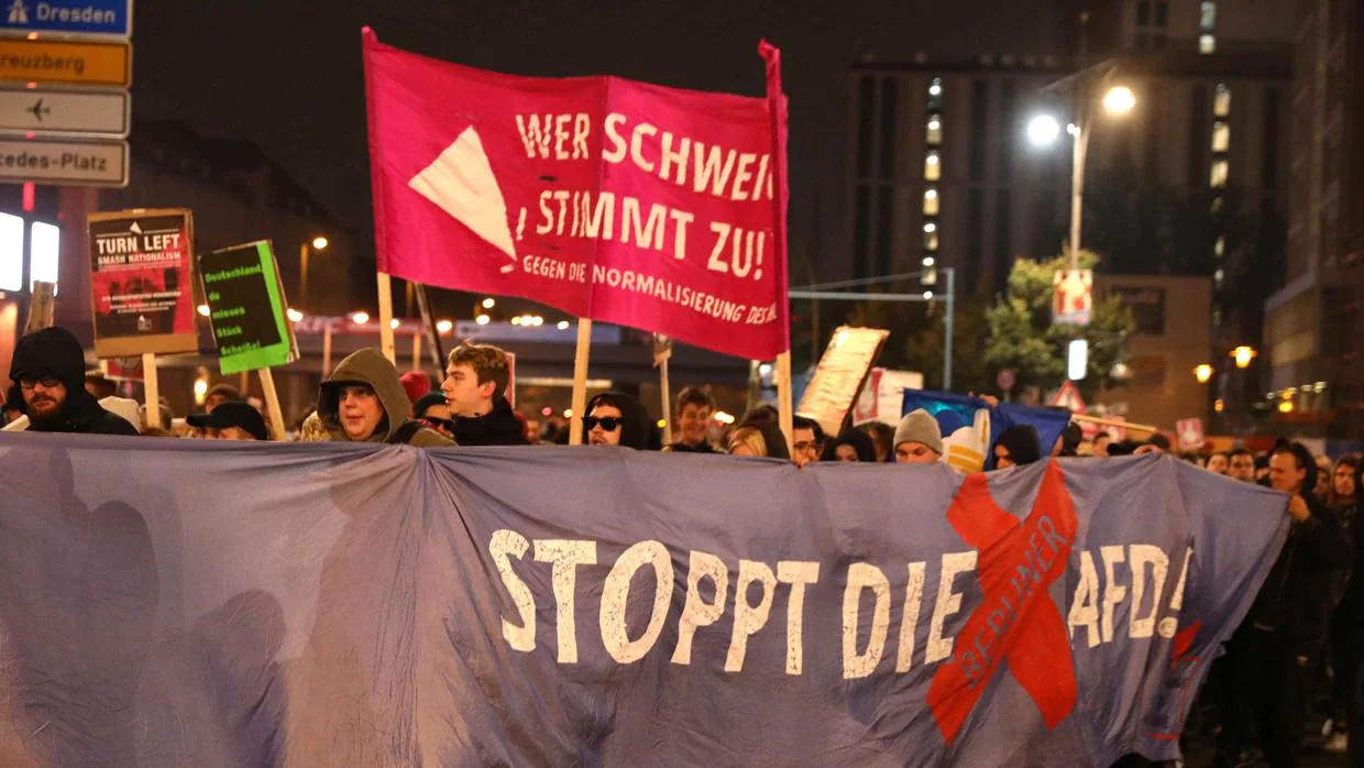 Manifestación ayer en Berlín contra Alternativa para Alemania