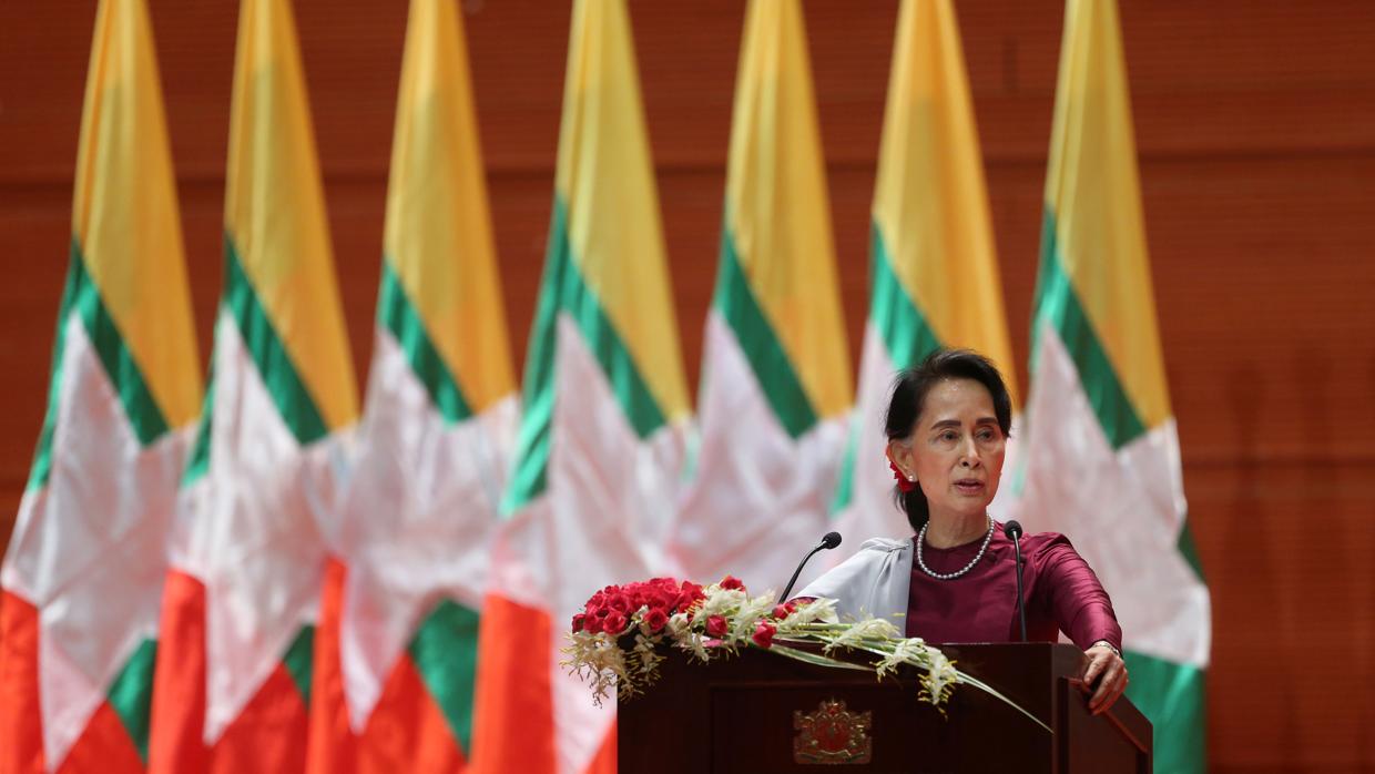 Aung San Suu Kyi, líder del gobierno birmano