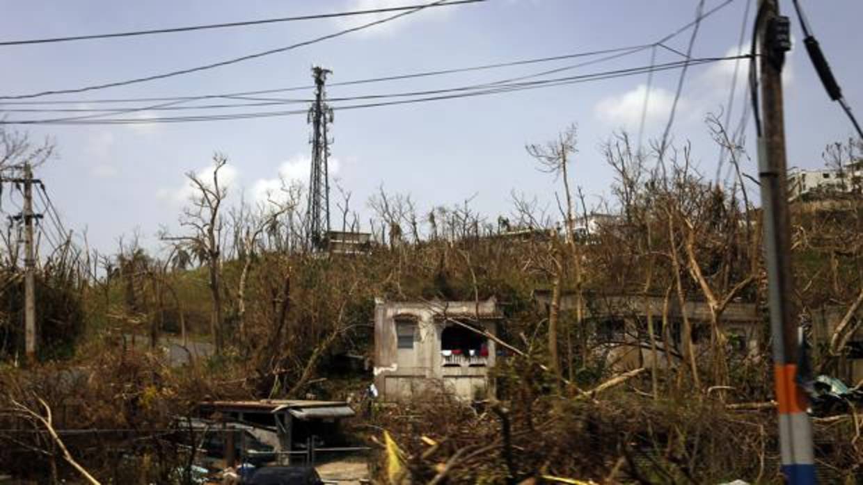 Una zona de Puerto Rico, tras el paso de María