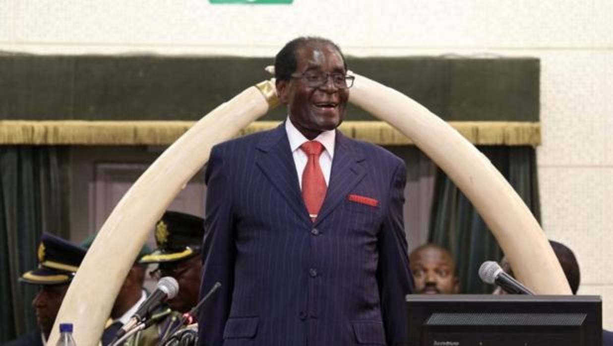 Robert Mugabe, durante su mensaje anual a la nación, el pasado diciembre