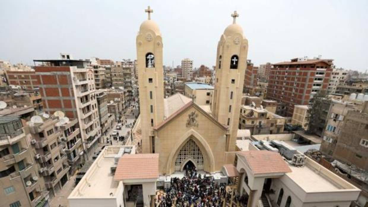 Una iglesia copta en la localidad egipcia de Tanta