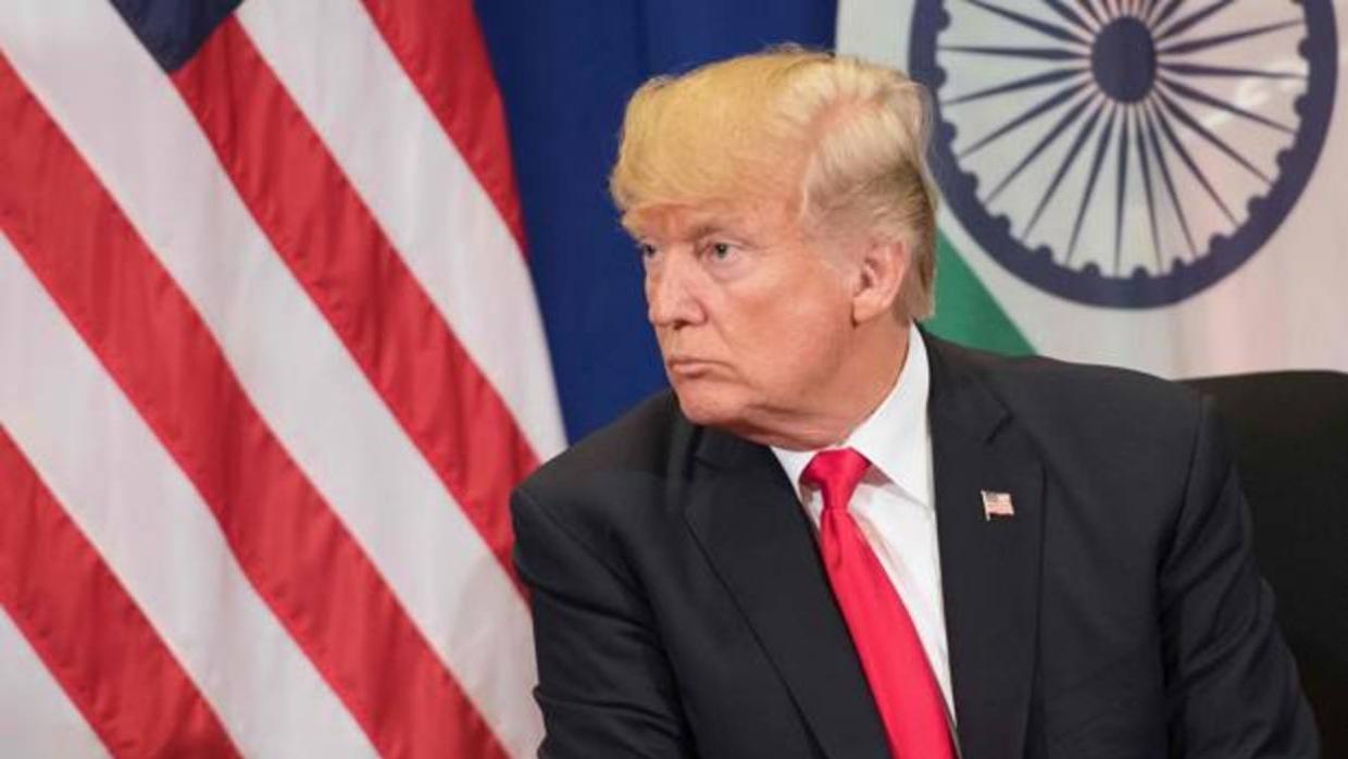 Donald Trump, durante un encuentro bilateral este lunes con el primer ministro indio, Narendra Modi