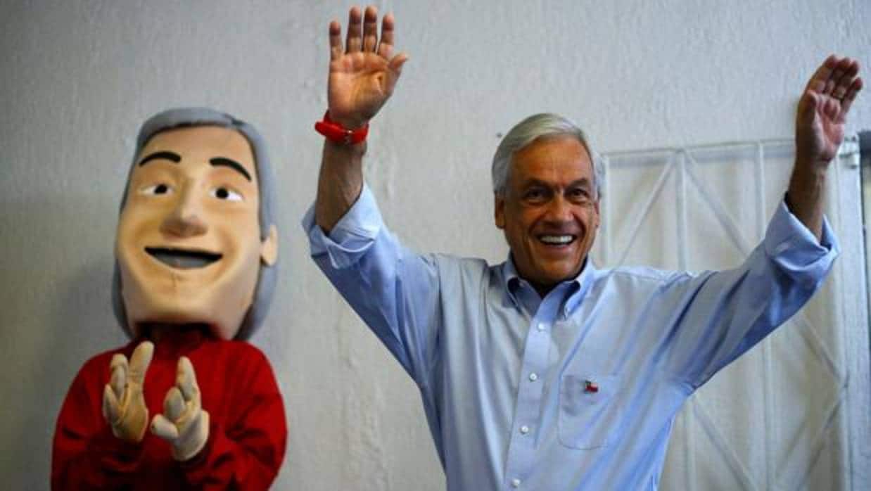 Sebastián Piñera en un acto electoral, en Santiago de Chile