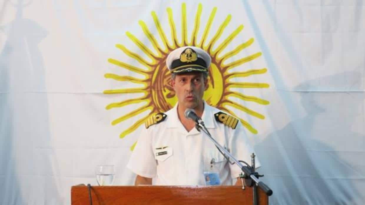 El capitán de navío y portavoz de la Armada Argentina, Enrique Balbi