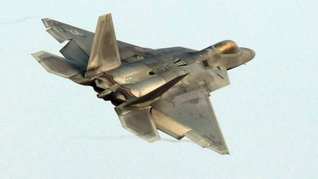 Un F-22 estadounidense como el que ha sobrevolado Siria