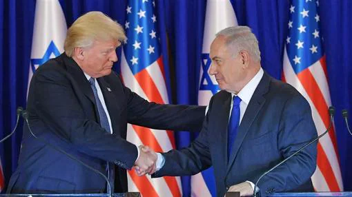 El presidente Donald Trump, con su homólogo israelí Benjamin Netanyahu