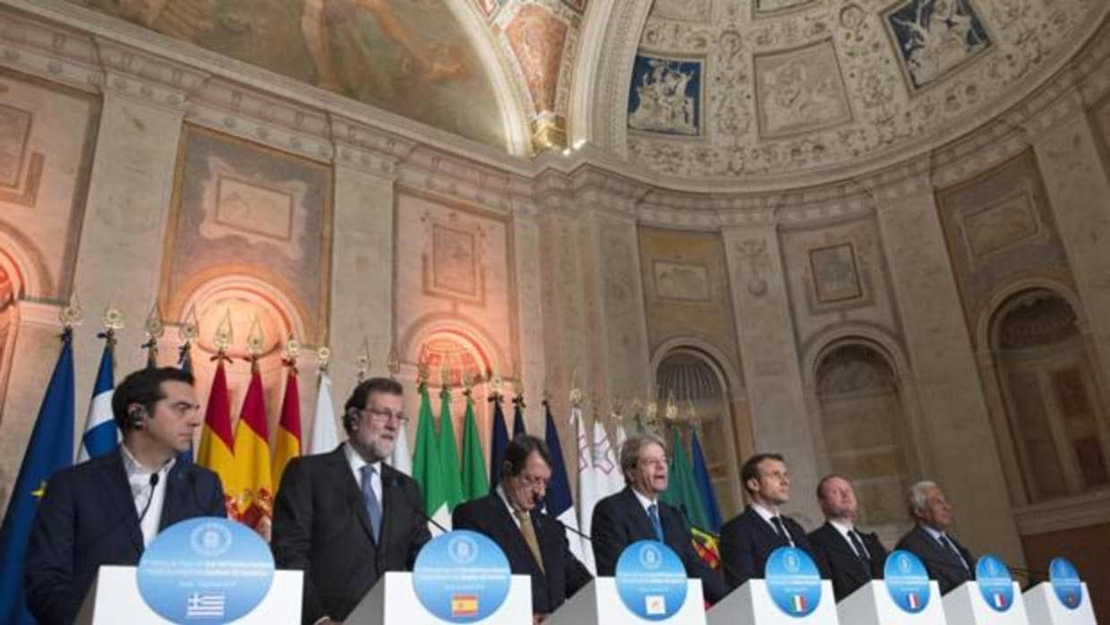 Comparecencia de los líderes participantes en la cumbre de países del sur de Europa
