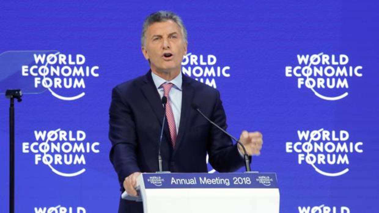 Macri, durante su intervención en el Foro Económico Mundial de Davos