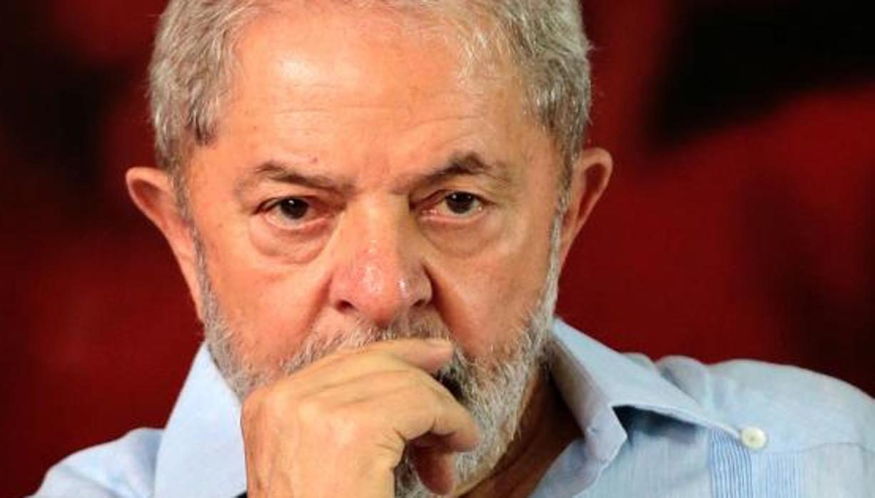 Luiz Inacio Lula da Silva, durante una reunión del Partido de los Trabajadores, este jueves en Sao Paulo