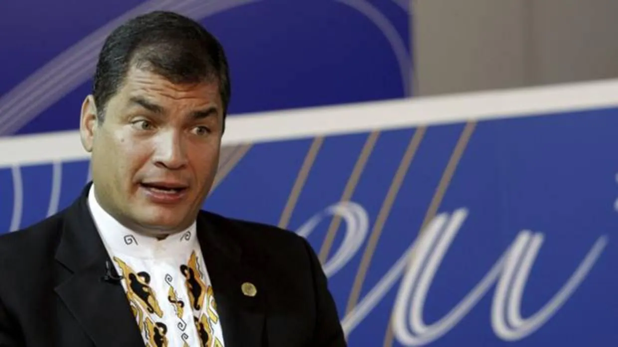 Rafael Correa durante una reciente entrevista