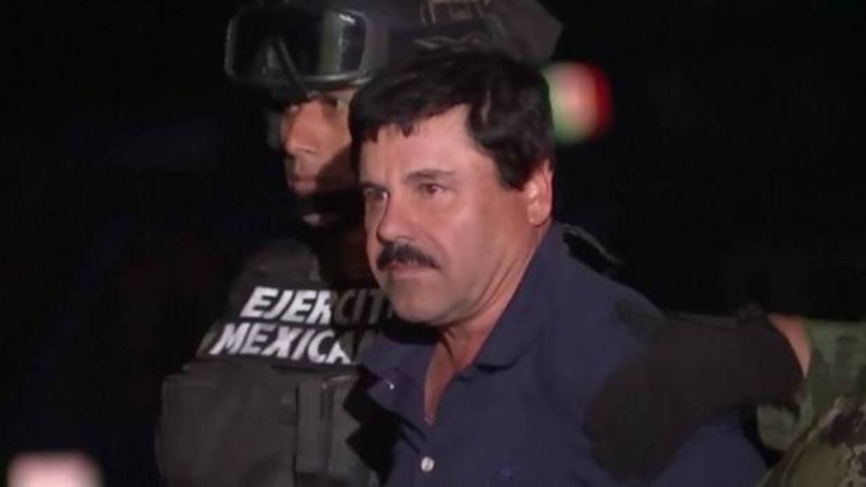 Joaquín «El Chapo» Guzmán, en el momento de su detención en México