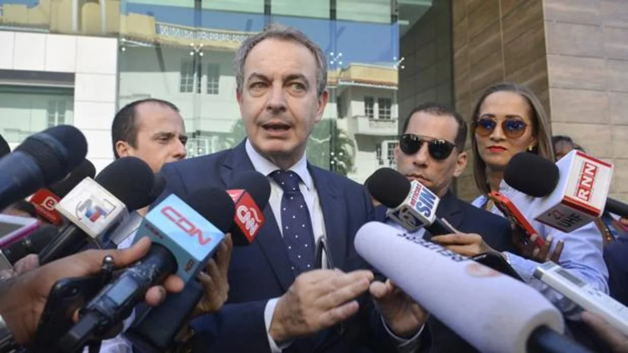 Rodríguez Zapatero, antes de uno de los encuentros esta semana entre Gobierno y oposición venezolana