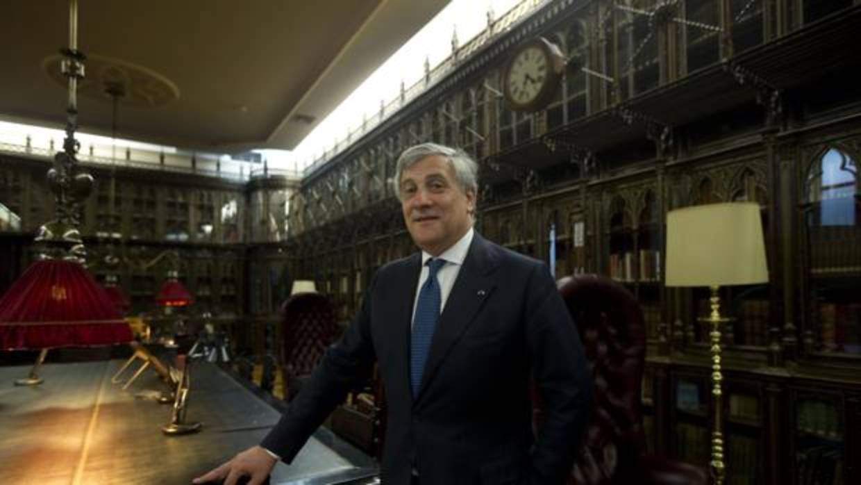 Antonio Tajani, durante una entrevista con ABC