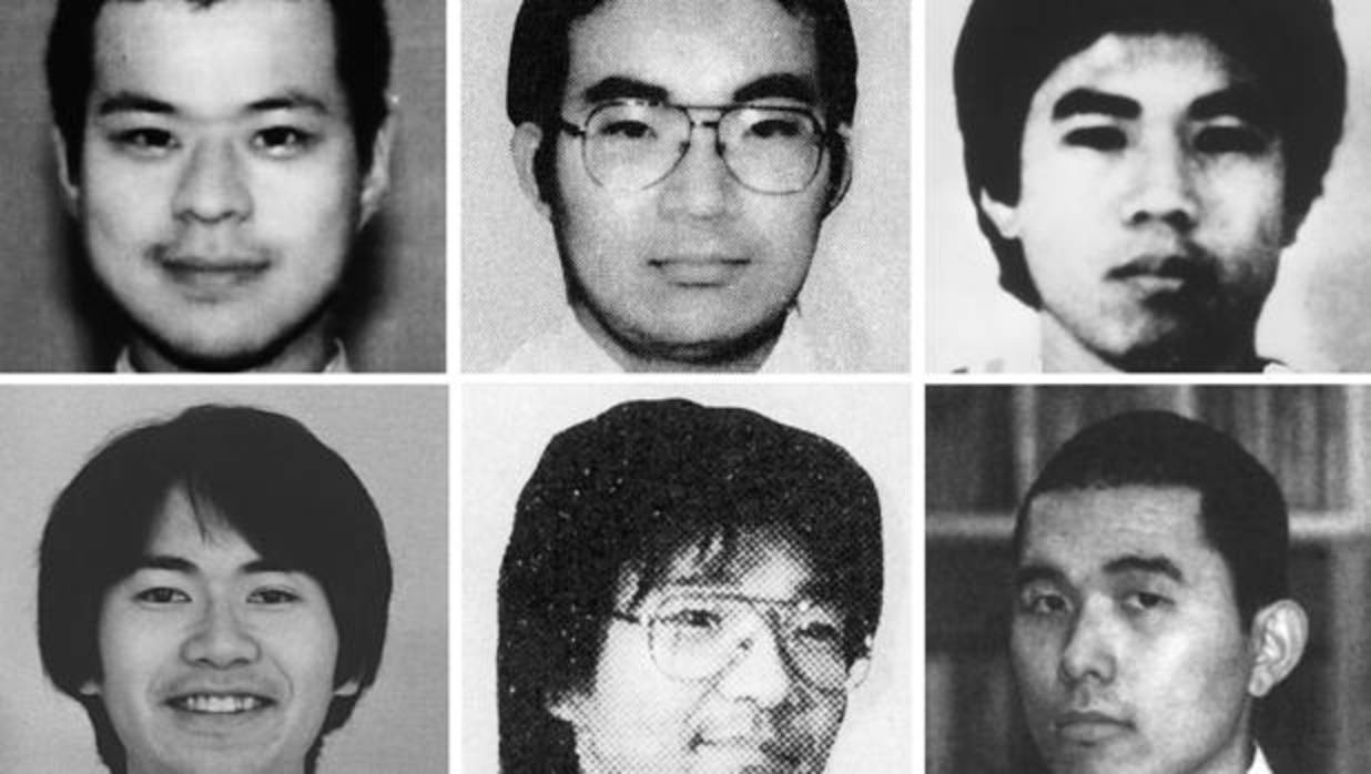 Varios de los autores que participaron en el ataque con gas sarin en el metro de Toko en 1995
