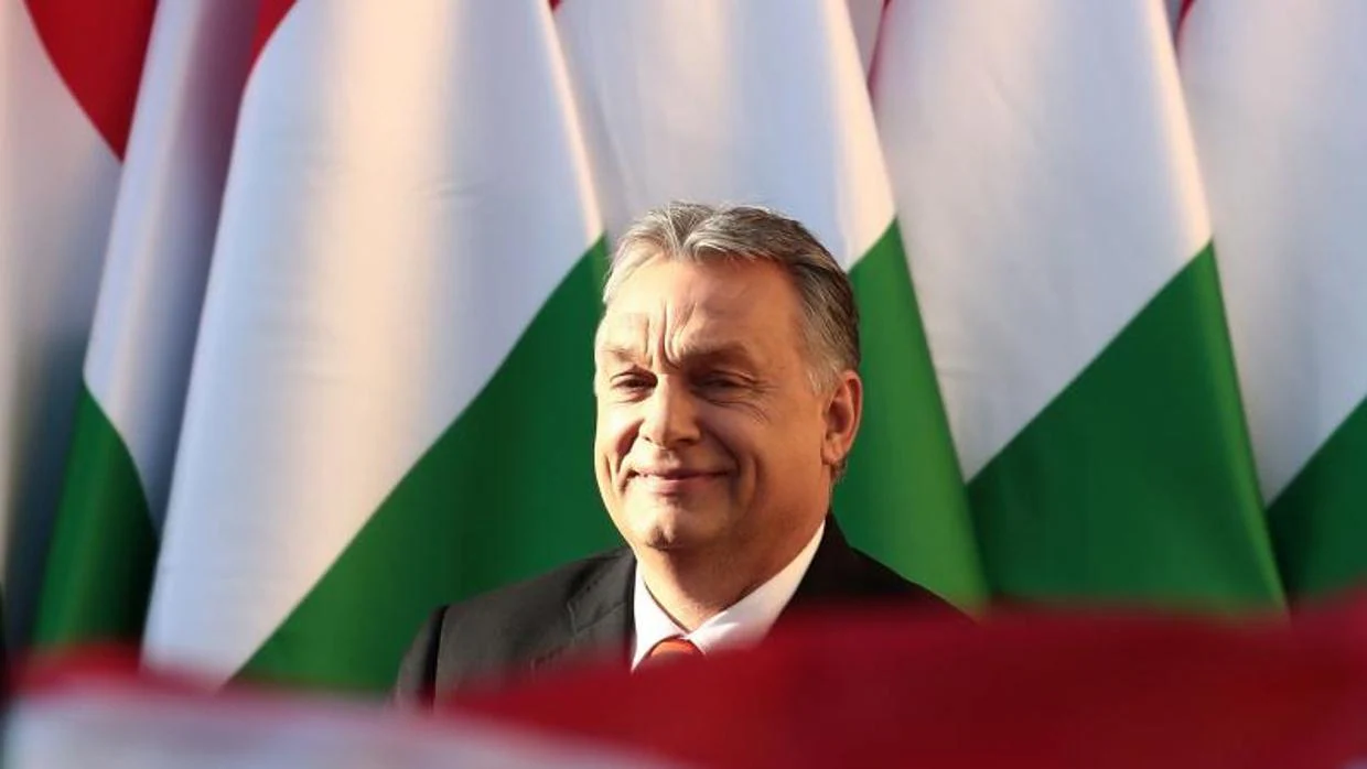 Viktor Orban, en el último acto de campaña del partido Fidesz, el 6 de abril en Szekesfehervar