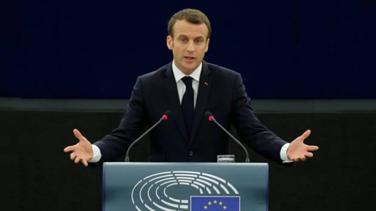 Macron en el Pleno de Estrasburgo