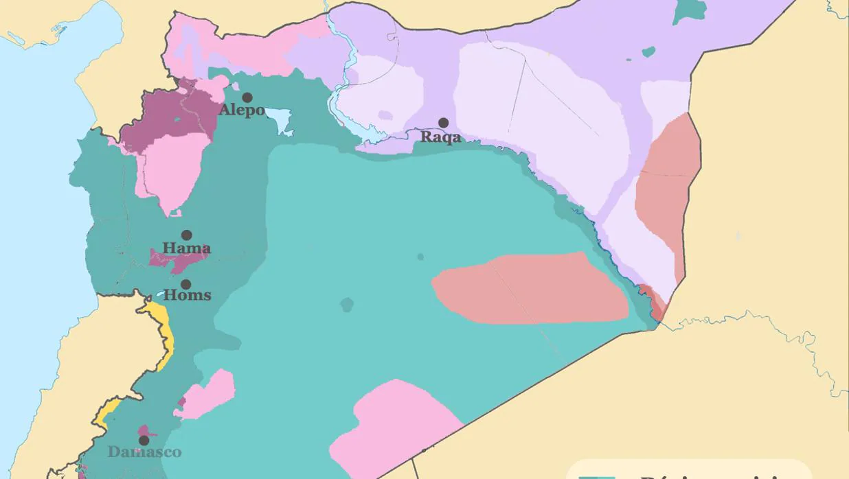 Evolución de las posiciones en la guerra siria