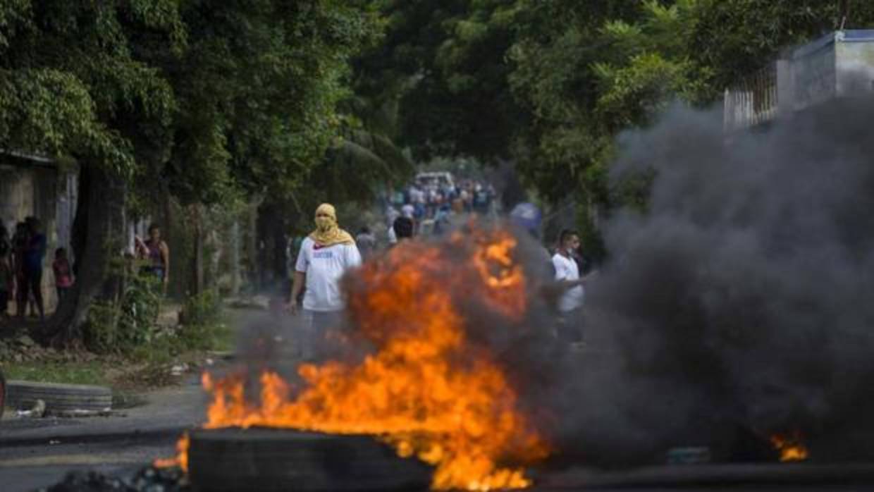 Protestas en las calles de Managua