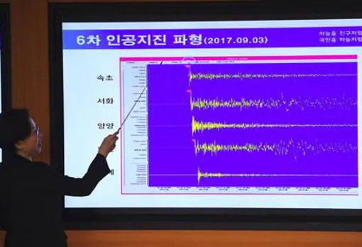 En Corea del Sur denunciaron el terremoto que provocó la explosión