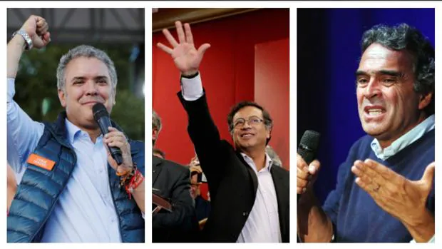 Así son los tres candidatos a presidente de Colombia con más opciones: Duque, Petro y Fajardo