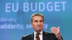 El comisario europeo de Presupuesto, Günther Oettinger