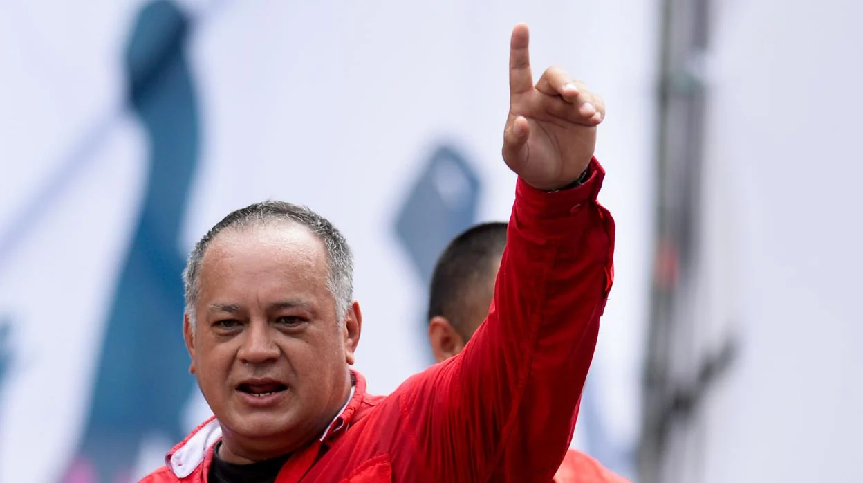 Diosdado Cabello, durante un acto en 2017 en apoyo de la reforma constitucional de Nicolás Maduro