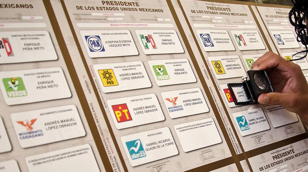 Papeletas para las elecciones en México