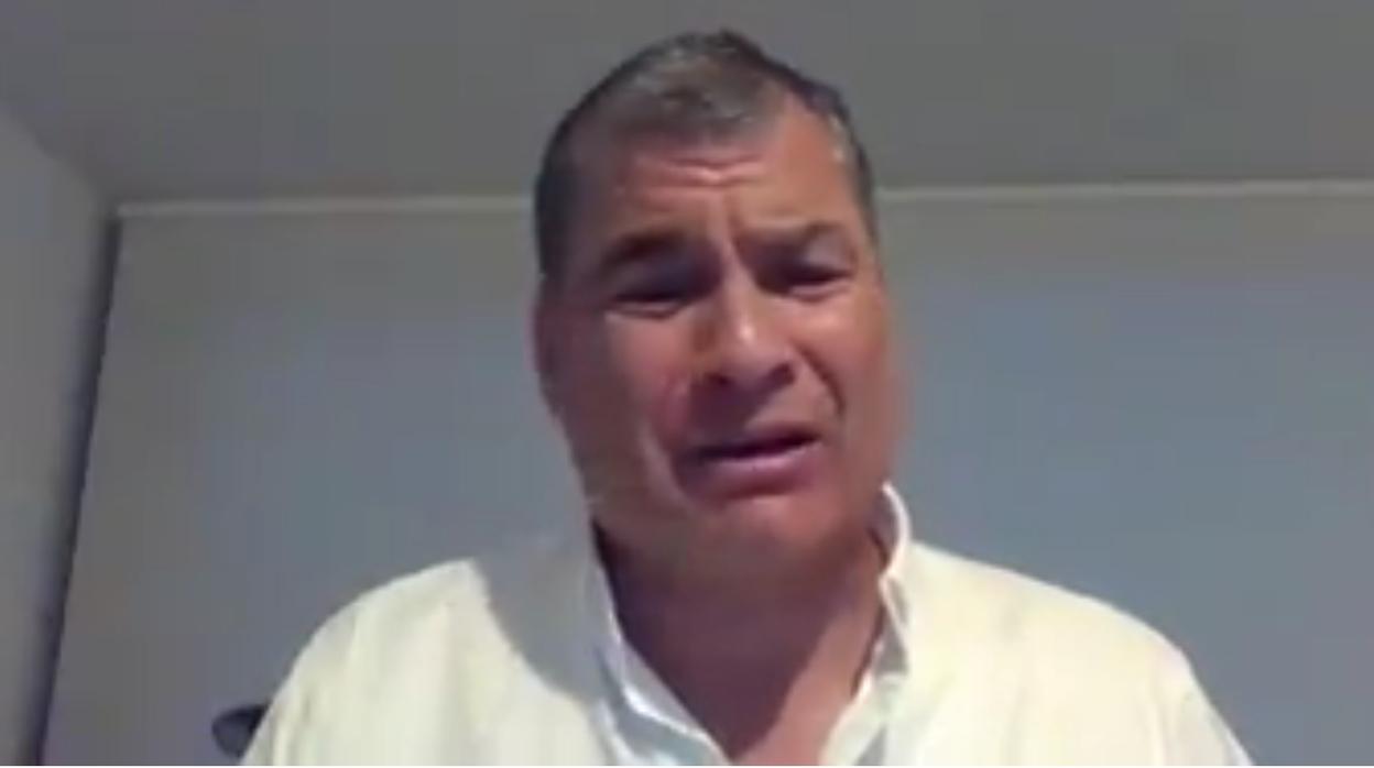 Rafael Correa, en el vídeo difundido a través de las redes sociales