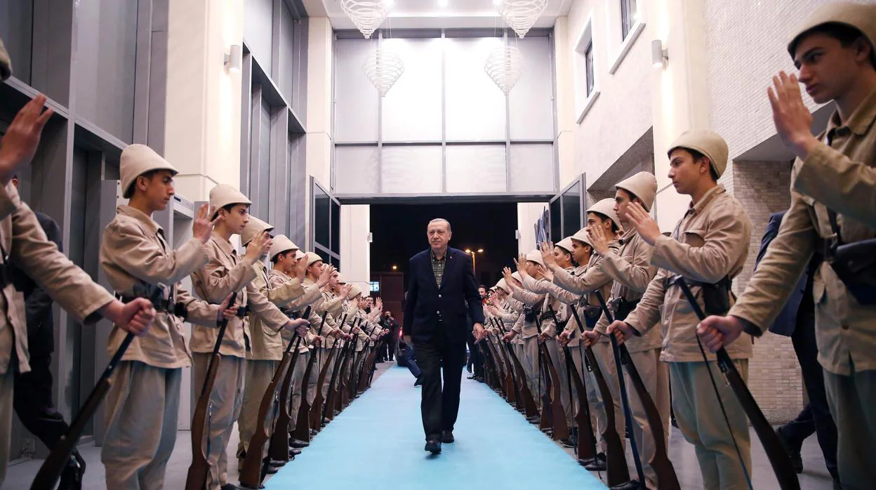 Recep Tayyip Erdogan, a su llegada a un acto en Estambul en 2017 AFP