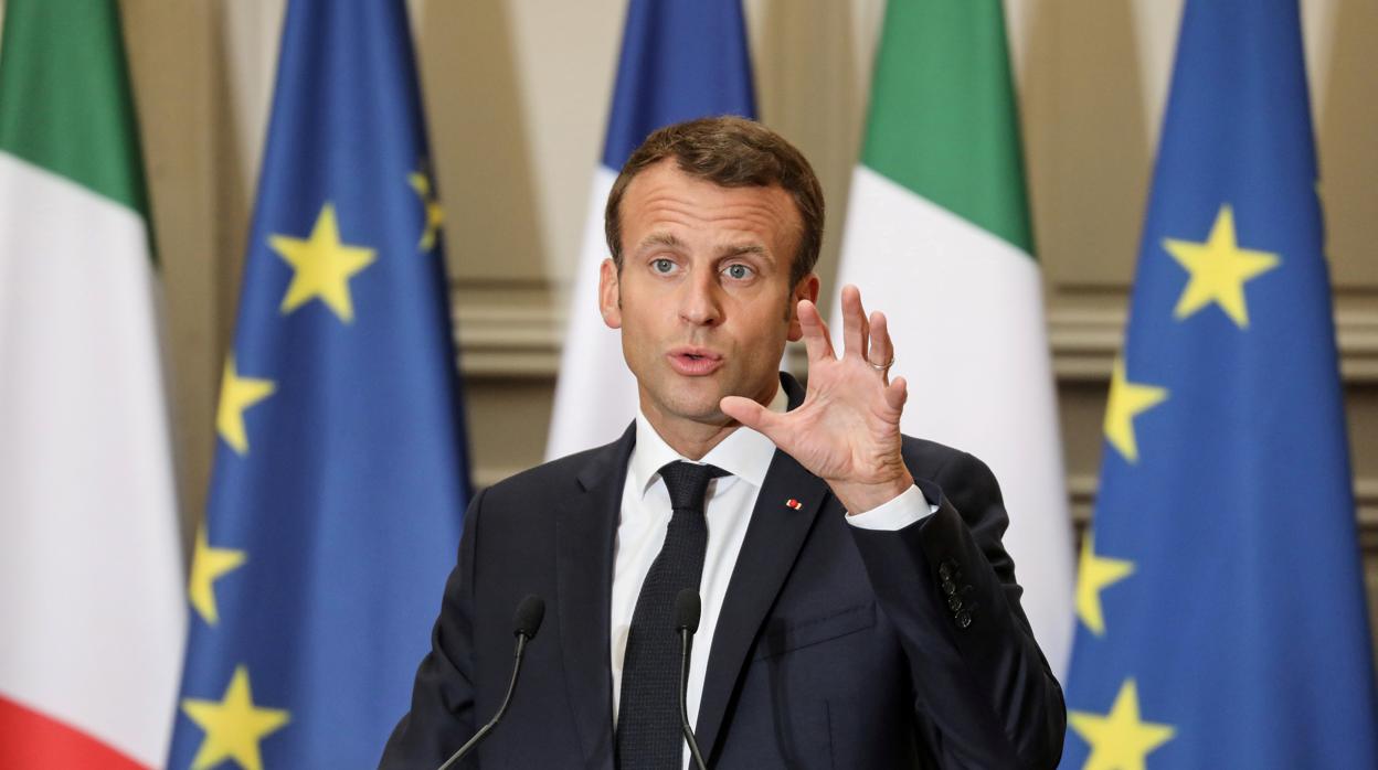 El presidente francés, Emmanuel Macron en París